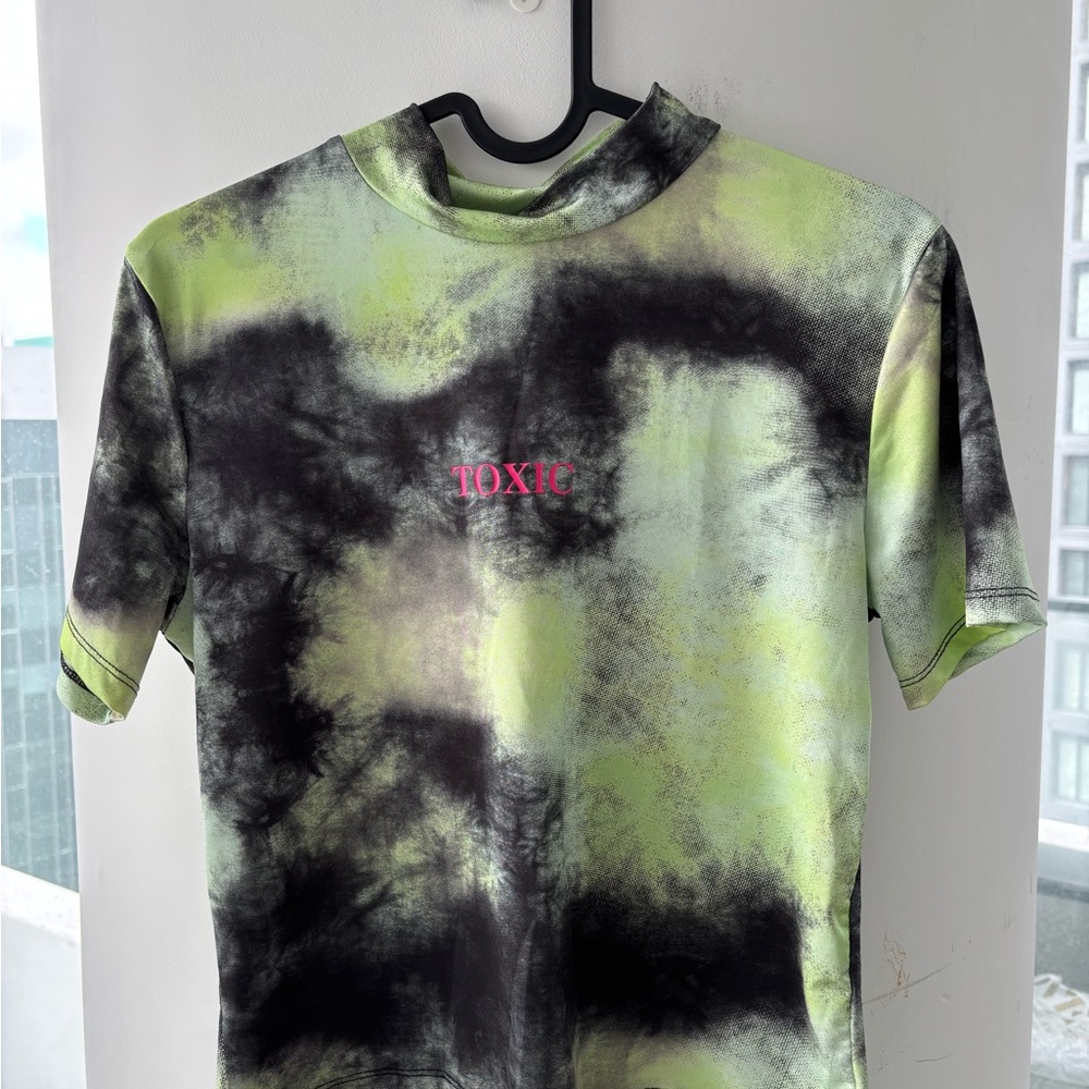 The Ragged Priest Green and Black Tie-Dye Tee